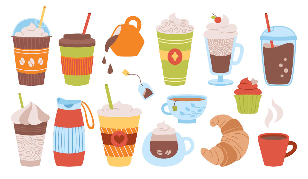 Limit Caffeine After Rhinoplasty for Better Healing Coffee cup illustration — too much caffeine may affect sleep and hydration during early rhinoplasty recovery.